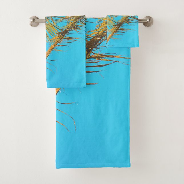 Conjunto De Toalhas Palm Tree Deixa Turquoise Sky (Insitu)