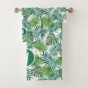 Conjunto De Toalhas Palmas Tropicais Bath Towers Personalizam