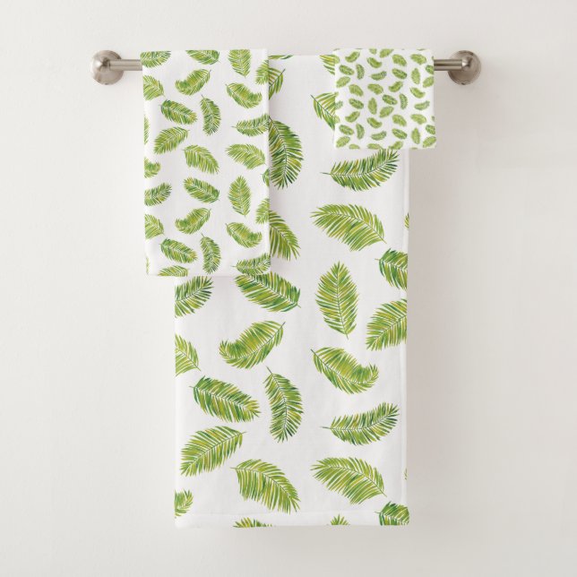Conjunto De Toalhas Palmeiras tropicais (Insitu)