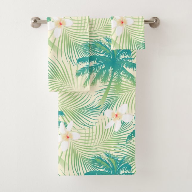 Conjunto De Toalhas Palmeiras tropicais de verão (Insitu)