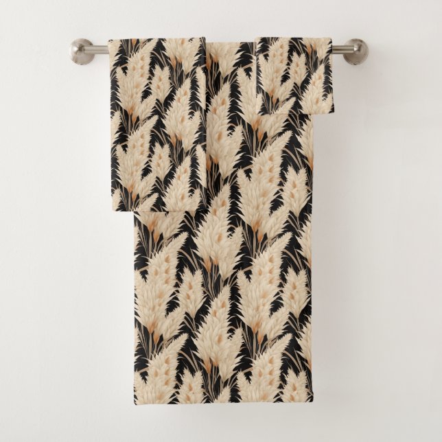Conjunto De Toalhas Pampas de erva-branca (Insitu)