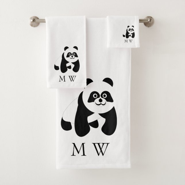 Conjunto De Toalhas Panda Design Monogrammed (Insitu)