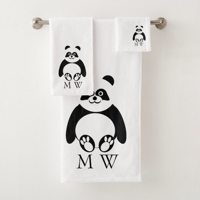 Conjunto De Toalhas Panda Design Monogrammed (Insitu)