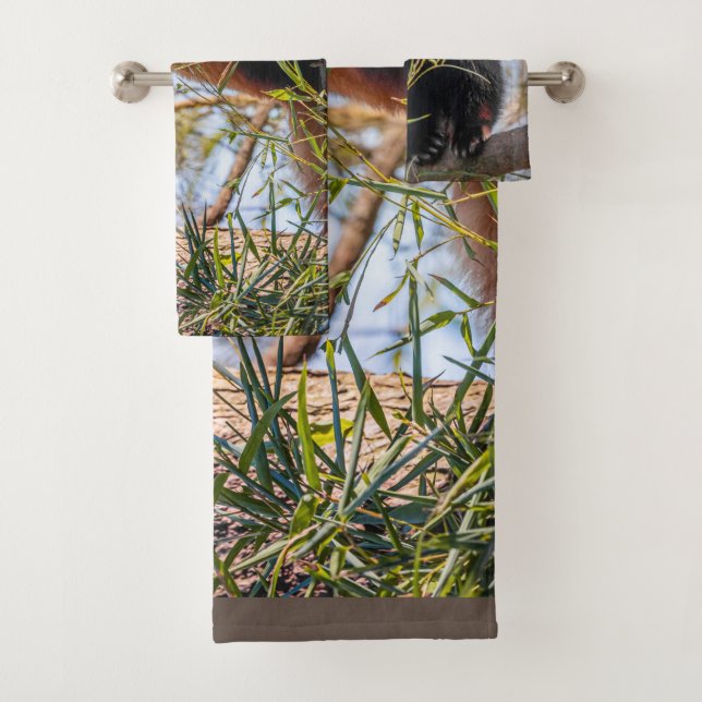 Conjunto De Toalhas Panda vermelha (Insitu)