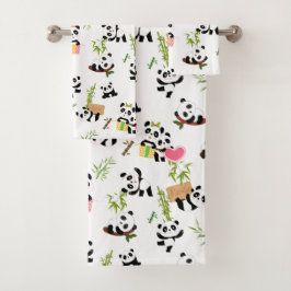 Conjunto De Toalhas Panda's Pattern