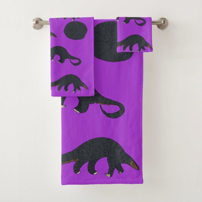 Conjunto De Toalhas Pangolins de barriga negra (Insitu)