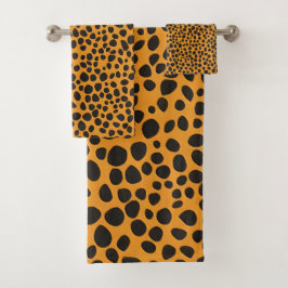Conjunto De Toalhas Panther Spots Padrão da pele animal