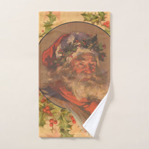 Conjunto De Toalhas Papai Noel Antigo Vitoriano Leyendecker