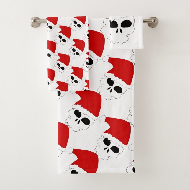 Conjunto De Toalhas Papai noel do crânio (Insitu)