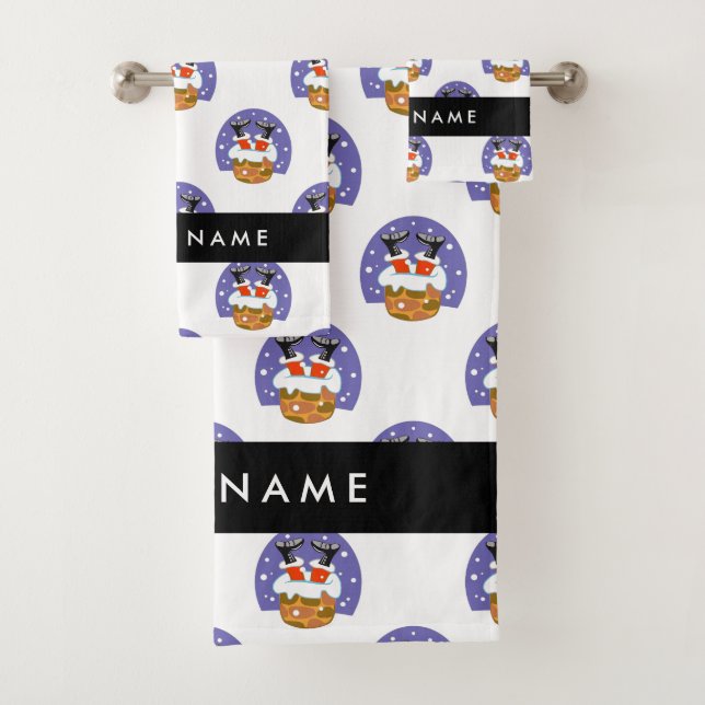 Conjunto De Toalhas Papai Noel Na Chaminé, Neve, Natal, Ano Novo (Insitu)