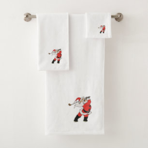 Conjunto De Toalhas Papai Noel que joga o golfe