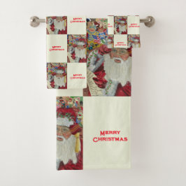 Conjunto De Toalhas Papais noeis Clássicos - Verificar Branco Duas Vez