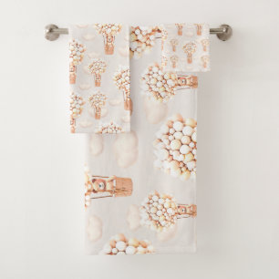 Conjunto De Toalhas Papel de enrolamento de balões de urso
