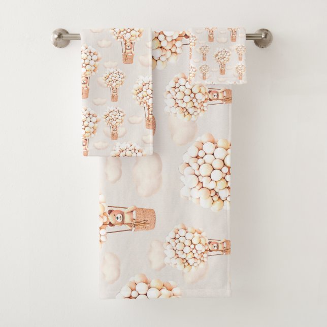 Conjunto De Toalhas Papel de enrolamento de balões de urso (Insitu)