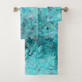 Conjunto De Toalhas Papel néon azul amassado