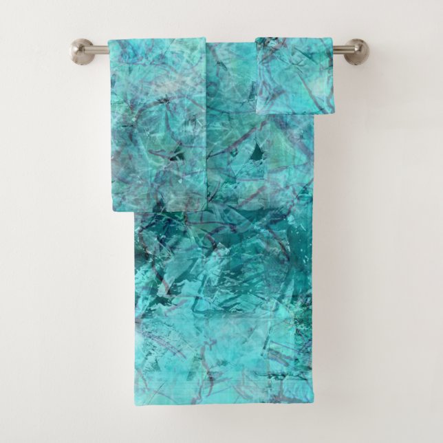 Conjunto De Toalhas Papel néon azul amassado (Insitu)