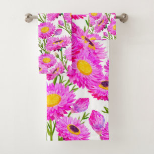 Conjunto De Toalhas Papel Rosa Disie Blooms Florais