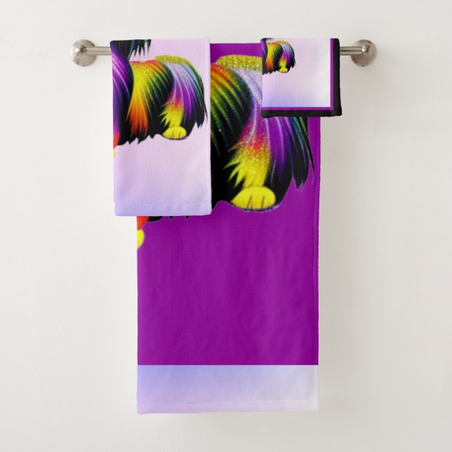 Conjunto De Toalhas Papillion Pop Art Pastel (Insitu)