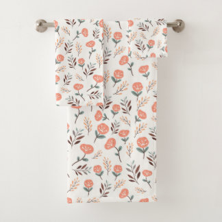 Conjunto De Toalhas Papoulas Vermelhas em Estilo Escandinavo
