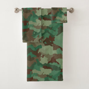 conjunto de toalhas para banho militar de camuflag