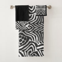 Conjunto de toalhas para casas de banho de impress