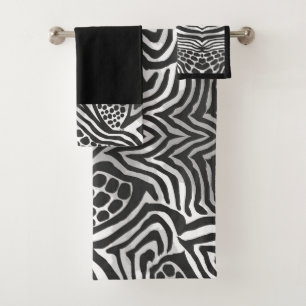 Conjunto de toalhas para casas de banho de impress
