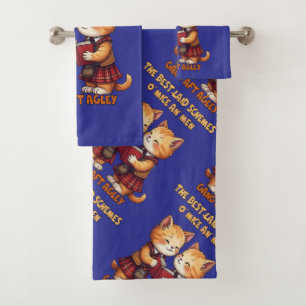 Conjunto De Toalhas Para Um Rato Gatos Laranja Recitando Burns