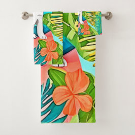 Conjunto De Toalhas Paradise Puppy Design