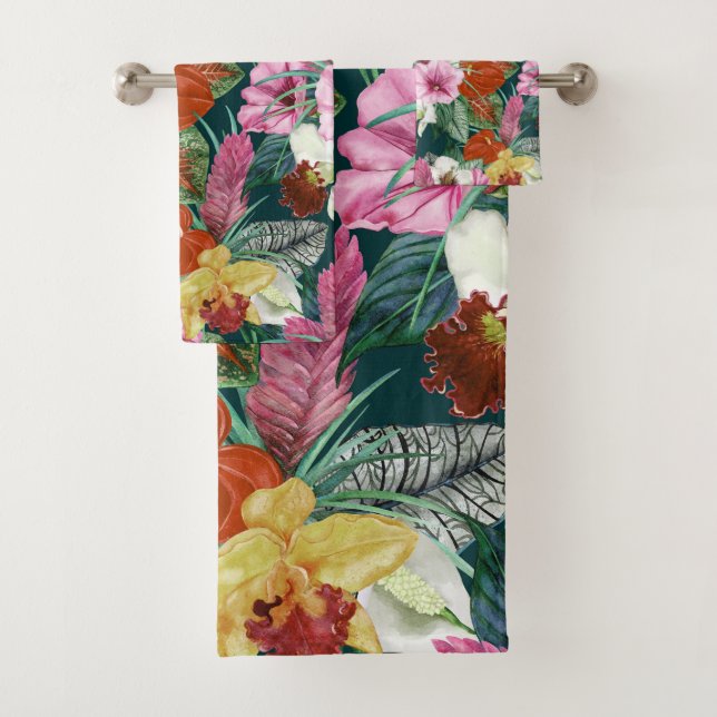 Conjunto De Toalhas Paraíso Costeiro Retro em Flor  (Insitu)
