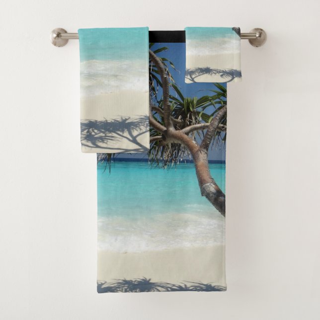 Conjunto De Toalhas Paraíso Sunny Tropical Beach Ocean (Insitu)