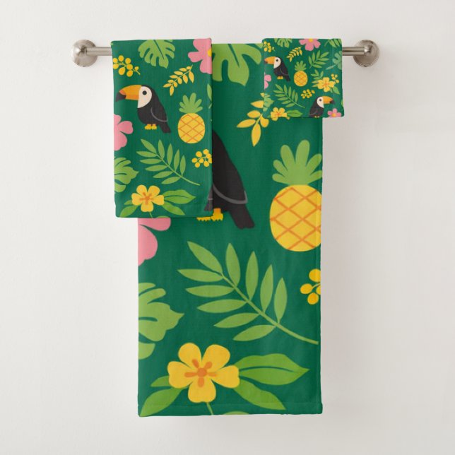 Conjunto De Toalhas Paraíso Tropical do Tucano (Insitu)