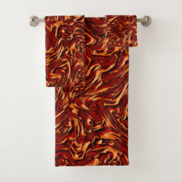 Conjunto De Toalhas Parece coral e laranja texturizado na parede