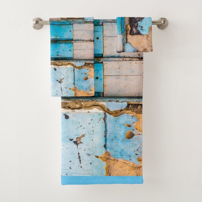 Conjunto De Toalhas Parede e porta azuis (Insitu)