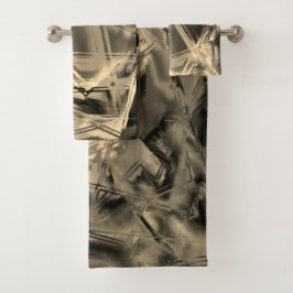 Conjunto De Toalhas Pares beges tortos manchados com "pinceladas"