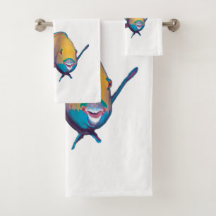 Conjunto De Toalhas Parrotfish - Design abstrato - Corte da foto  