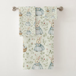 Conjunto De Toalhas Páscoa Whimsical Bunny Bliss