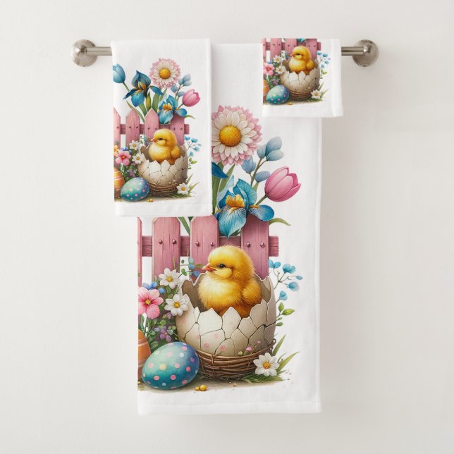 Conjunto De Toalhas Páscoas, flores e ovos (Insitu)