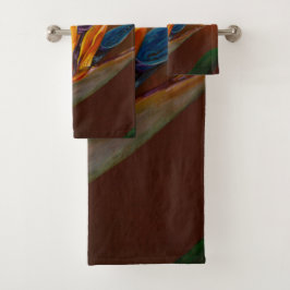 Conjunto De Toalhas Pássaro da flor do paraíso