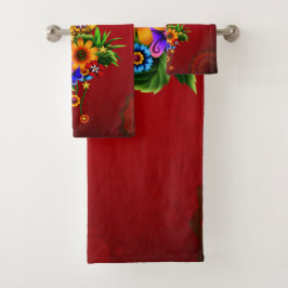 Conjunto De Toalhas Pássaro do crânio de açúcar engraçado