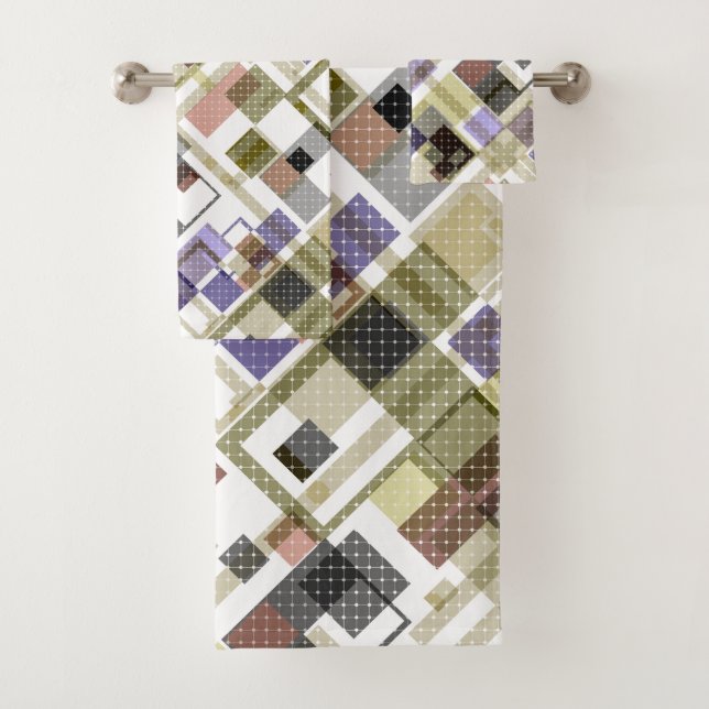 Conjunto De Toalhas Pasta verde de tartã de xadrez sem costura (Insitu)