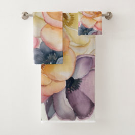 Conjunto De Toalhas Pastel floral Napkin