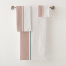 Conjunto De Toalhas Pastel Stripes-2 – Minimal Spa Towel Style
