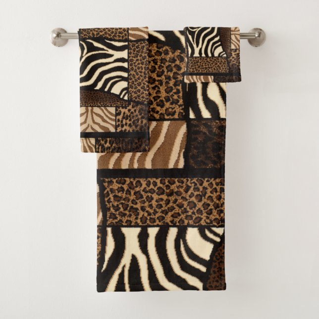 Conjunto De Toalhas Patchwork African Animal Standard - Bold & Cultura (Insitu)
