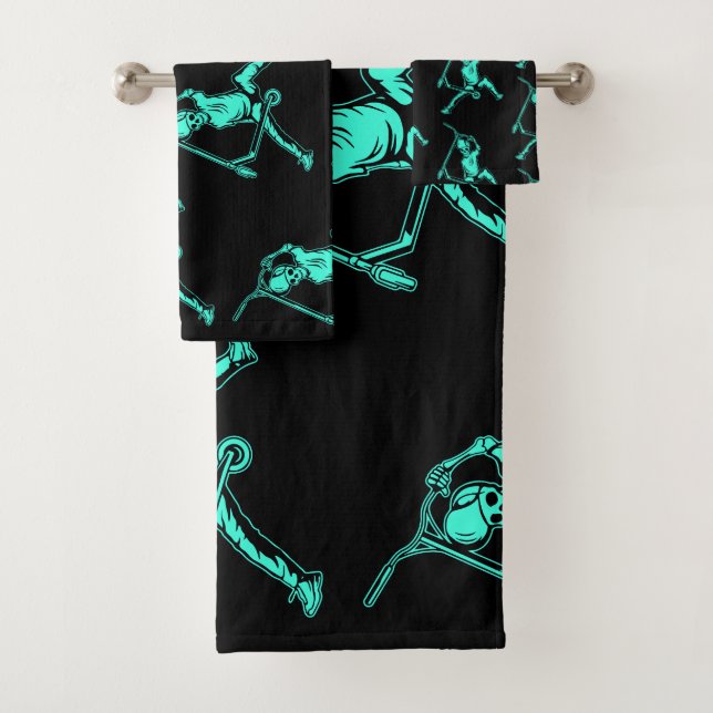 Conjunto De Toalhas Patinetes de truques de estilo livre (Insitu)