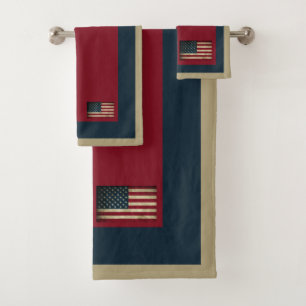 Conjunto de Toalhas Patrióticas da Bandeira Americ