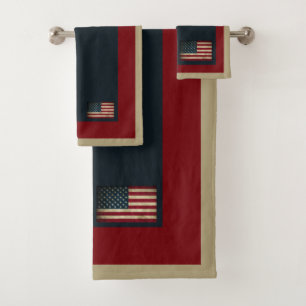 Conjunto de Toalhas Patrióticas da Bandeira Americ