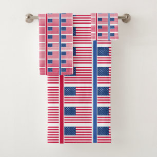 Conjunto de Toalhas Patrióticas da Bandeira Americ