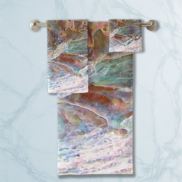 Conjunto De Toalhas Paua Black Abalone - bela Shell da Nova Zelândia