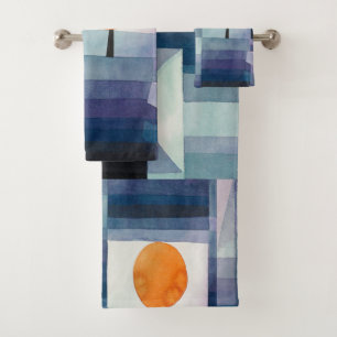 Conjunto De Toalhas Paul Klee Precursor do Outono Azul Moderno Abstrat