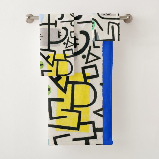 Conjunto De Toalhas Paul Klee Rich Harbor Abstrato Expressionismo (Insitu)